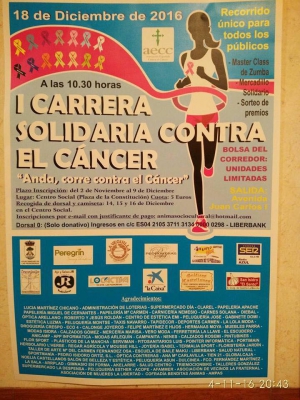 I CARRERA SOLIDARIA CONTRA EL CANCER